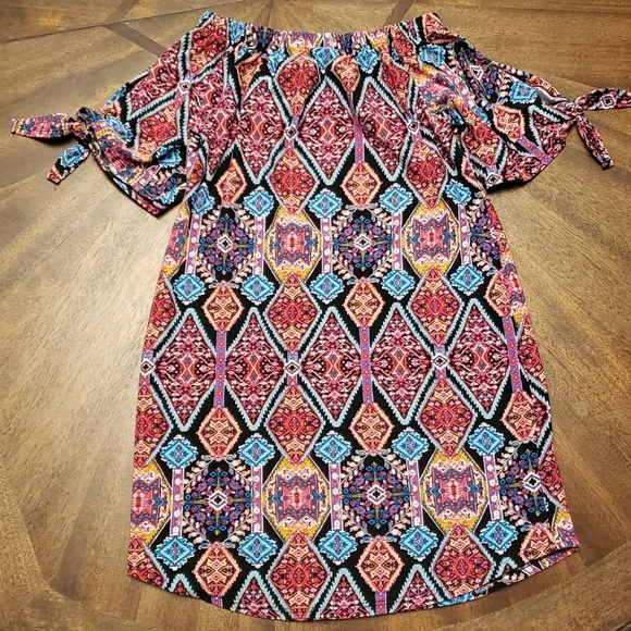 Extremely Me! Colorful Girls Dress Size  14/16 Runs Small (10/12 Fit) Tribal - Picture 2 of 10
